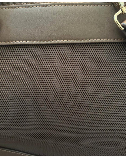 Close-up of breathable mesh back panel on Espresso Brown CSWAN convertible backpack